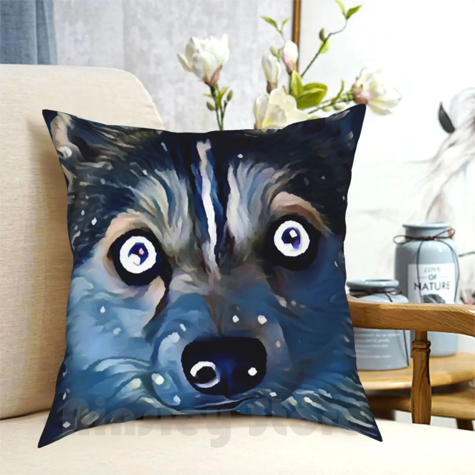 Funda de almohada Pomsky impresa para el hogar, almohada suave para mascotas, Animal Pomsky, canino, lindo perro doméstico, cachorro, raza Adorable