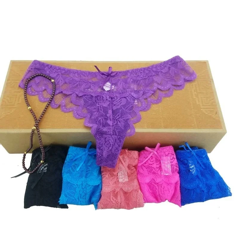 6 colors LACE Cotton Women\'s Sexy Thongs G-string Underwear Panties Briefs For Ladies T-back,1pcs/Lot 169