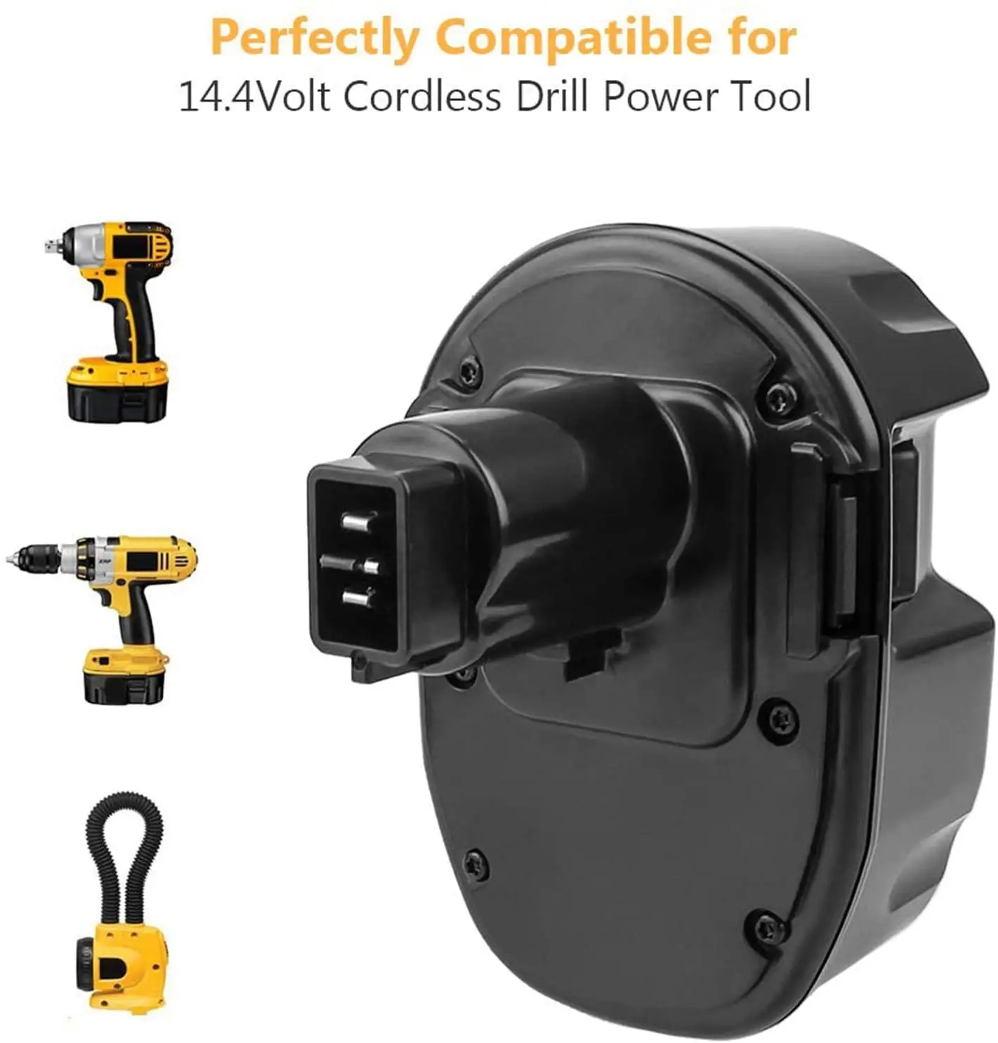 DC9091 14.4V 3600MAh Ni-MH Baterai untuk Dewalt DW9091 DW9094 DC9091 DE9091 DE9092 DC613ka DC614ka DC615ka DC612ka Baterai