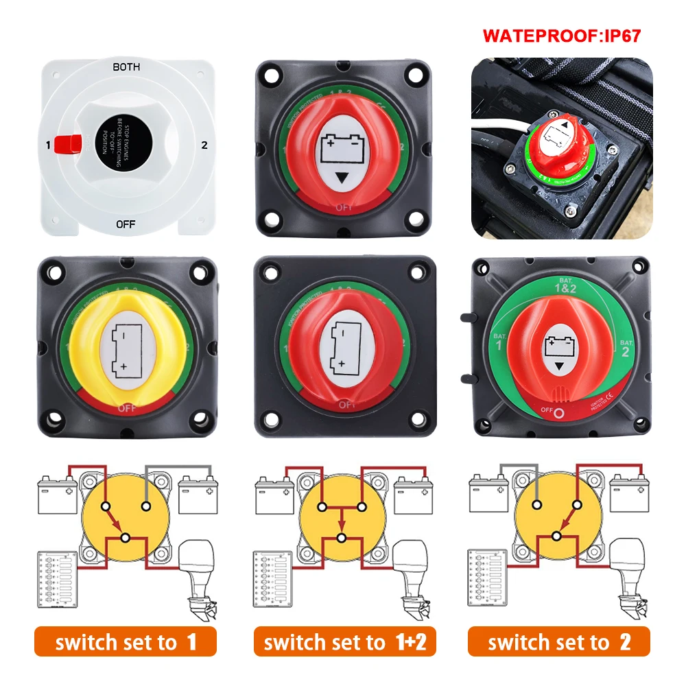 12v/24v/48v Dual Battery Isolator Marine Boat Battery Switch For Yacht Rv Accessories Dual Battery System Disconnector