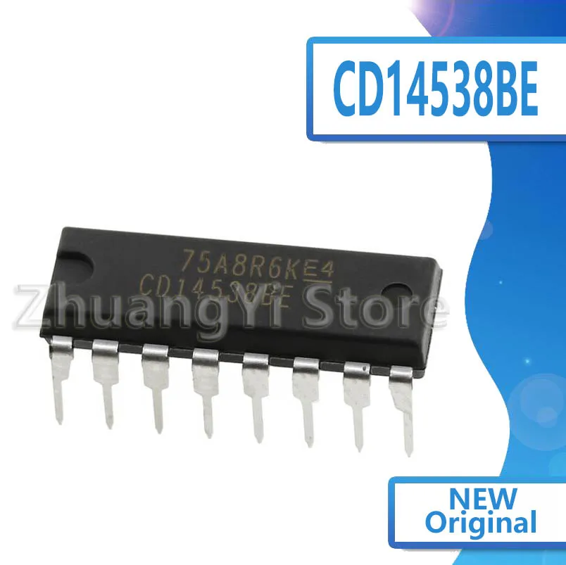 10pcs/lot CD14538BE CD14538 DIP-16 CMOS Dual Precision Monostable Multivibrator