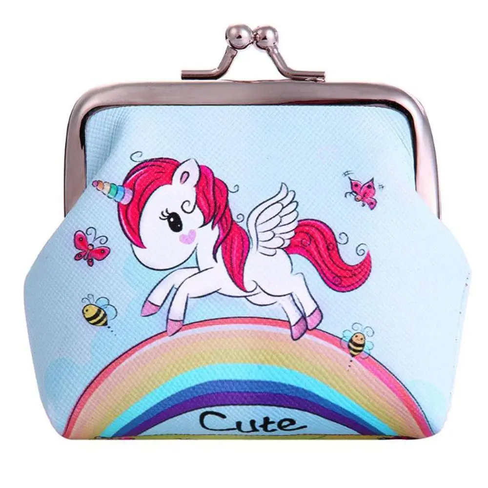 Vrouwen Portemonnee Mini Unicorn Portemonnee Kaarthouder Tas Portemonnee Clutch Wisseltas Kinderen Portemonnees Wisselgeld Houder Tassen Voor Meisjes