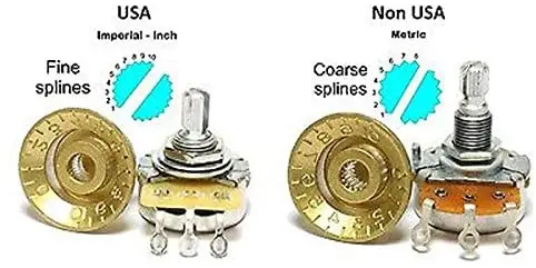 Kaish USA(Imperial) LP Guitar Speed Dial Knobs 24 Fine Splines Control Knobs for Gibson Les Paul/CTS Pots Clear w/ White Number