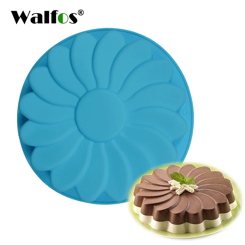 

Walfos Single Flower Silicone Cake Mould DIY Baking Cake Pan Sun Flower Jelly Mold FDA Quality Cake Decorating Tools