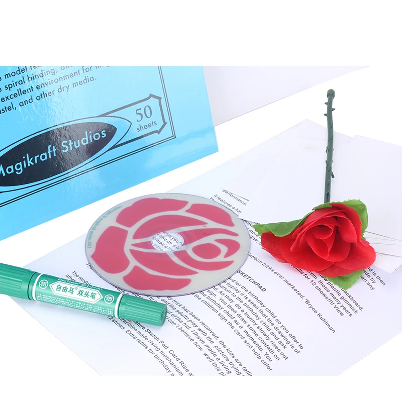 The Rose Pad (complete kit) -- Trick , For Magician Magic Tricks Stage Illusion Gimmick PropsThe Rose Pad (complete kit) -- Tric