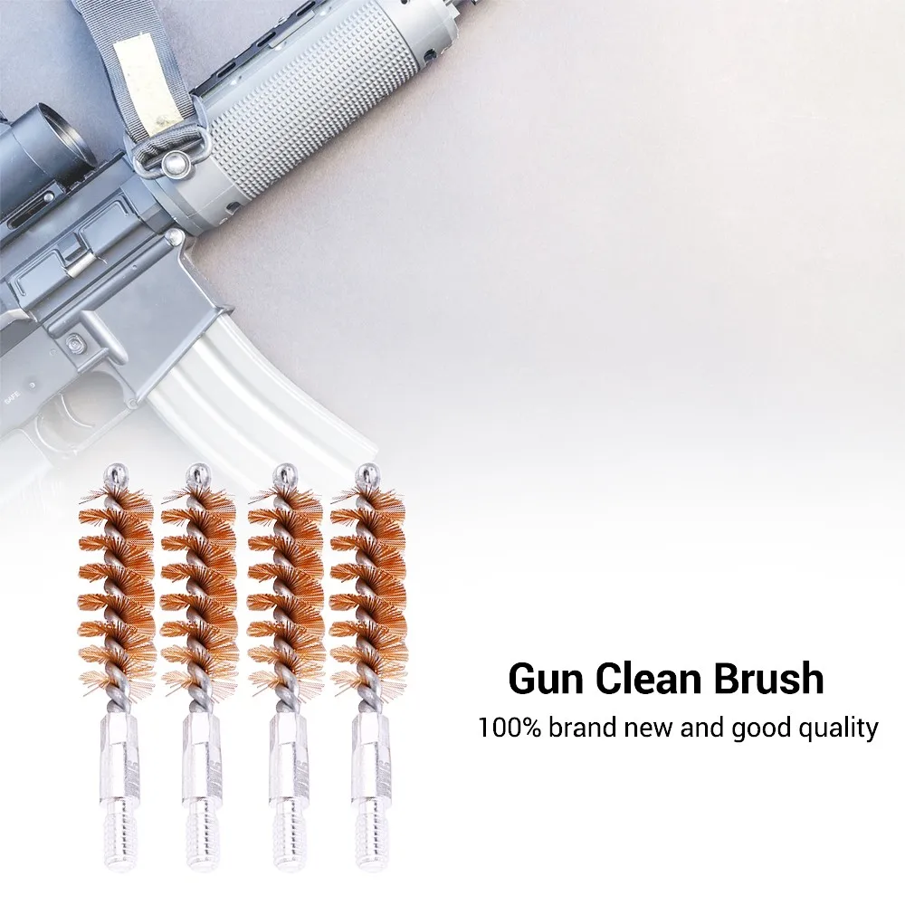 5Pcs/Set Gun Cleaning Brush Head Kit 9mm .30 7.62mm .22 5.56mm .40 .45 12GA Rifle Pistol Cleaning Tool Hunting Gun Accessories