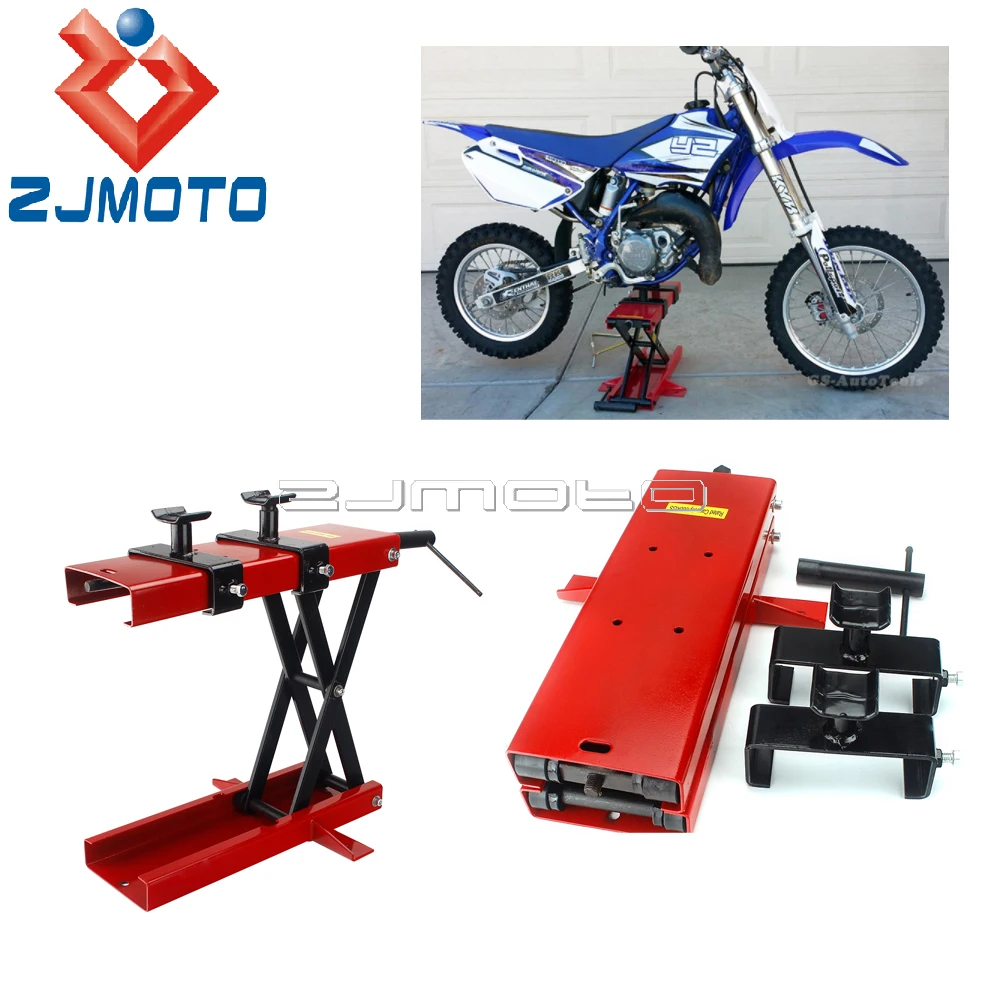 Alloy Steel 1100 LBS Wide Deck Motorcycle Center Scissor Lift Jack Hoist Stand Bikes ATVs