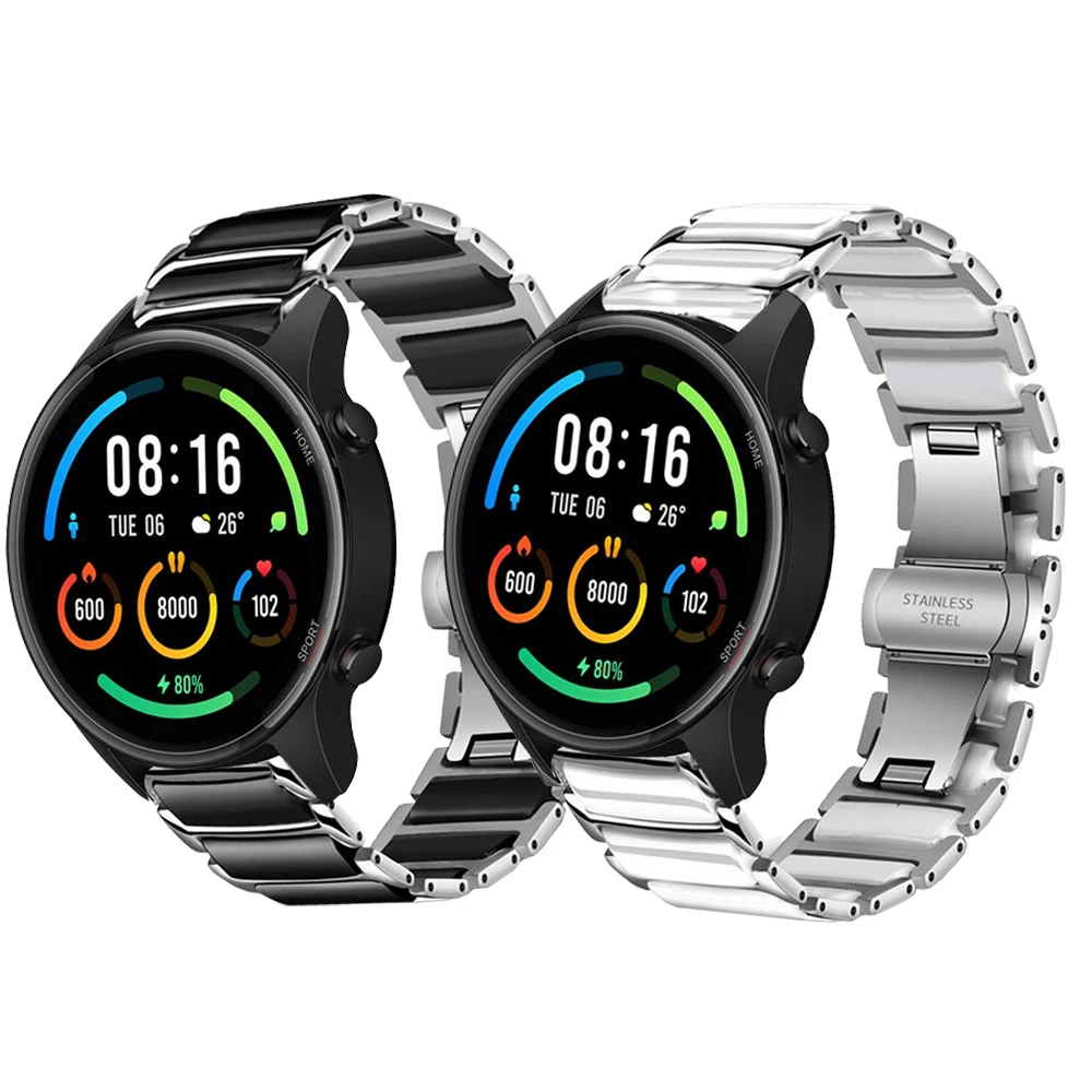 New Stainless steel Ceramic Strap For Xiaomi mi watch color Bracelet for Mi watch color sports edition Watchbands