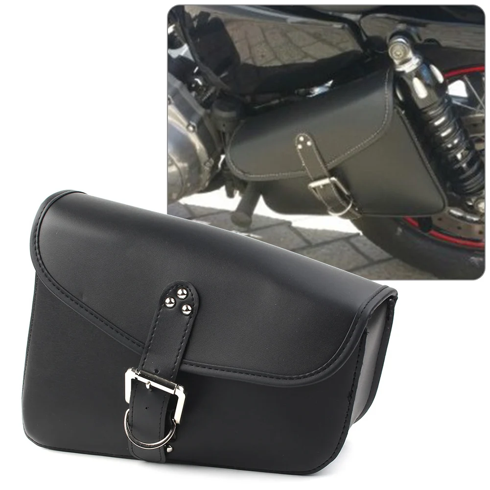 PU Leather Motorcycle Saddlebag Saddle Bag Right Side For Harley Davidson Sportster Iron 48 72 883 1200 XL883 XL1200