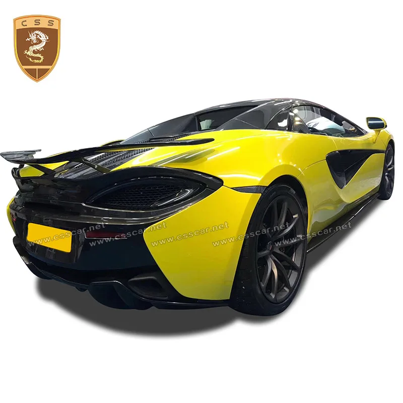 For Mclaren 570s N Style carbon fiber rear wing 570 GT trunk spoiler base black twill for Mclaren 540C rear spoilers tail wings