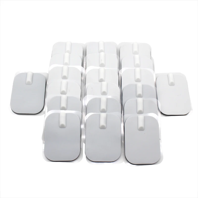 20pcs/Set 6x4.5cm Silicone&Gel Electrode Pads TENS Electrodes Digital Therapy Machine Massager 2mm Plug Nerve Stimulator