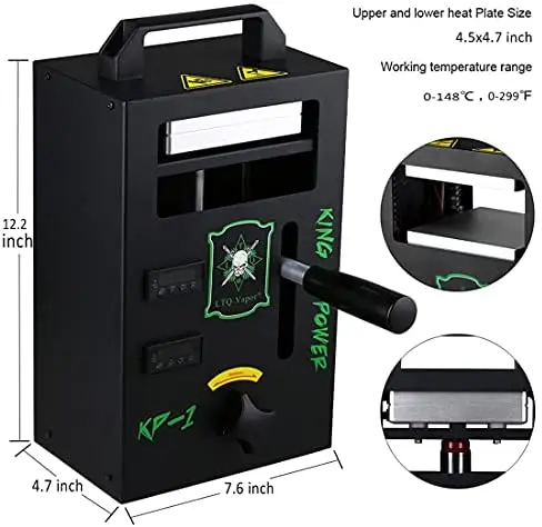 Hydraulic Heat Press 4T 600W 4.5 x 4.7Inch Aluminum Plates Kit Temperature Controller Box Shipping from US Warehouse