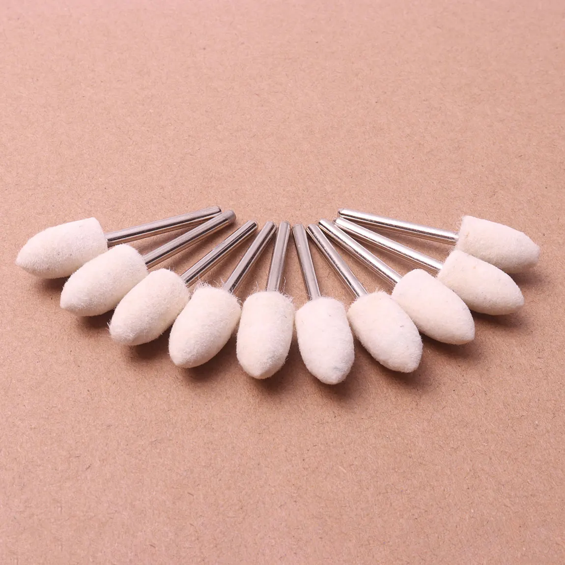 10Pcs/Lot Hand Tools 4*3mm Wool Felt Polishing Buffing Wheels Grinding Pad Shank for Dremel Drill Grinding Wheel Rotary