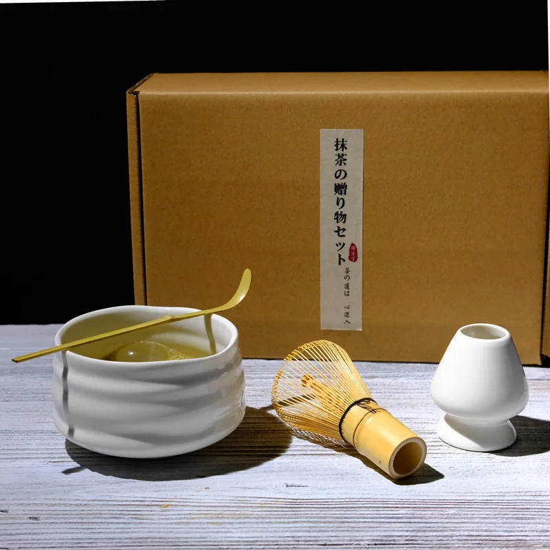 Handgemaakte Thuis Schoon Matcha Thee Set Tool Stand Kit Kom Garde Scoop Ceremonie Traditionele Japanse Thee Sets Accessoires