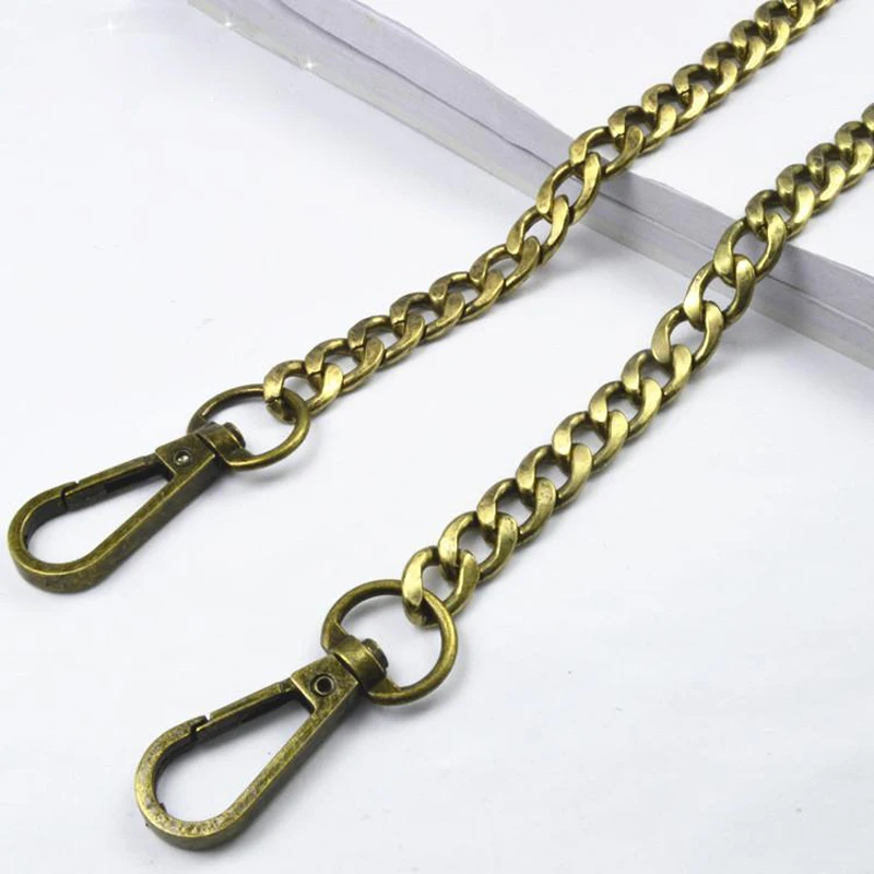 Steel Bag Chain - DIY 9mm Metal Replacement Detachable Purse Chain Shoulder Crossbody Bags Straps for Handbag Handle Accessories