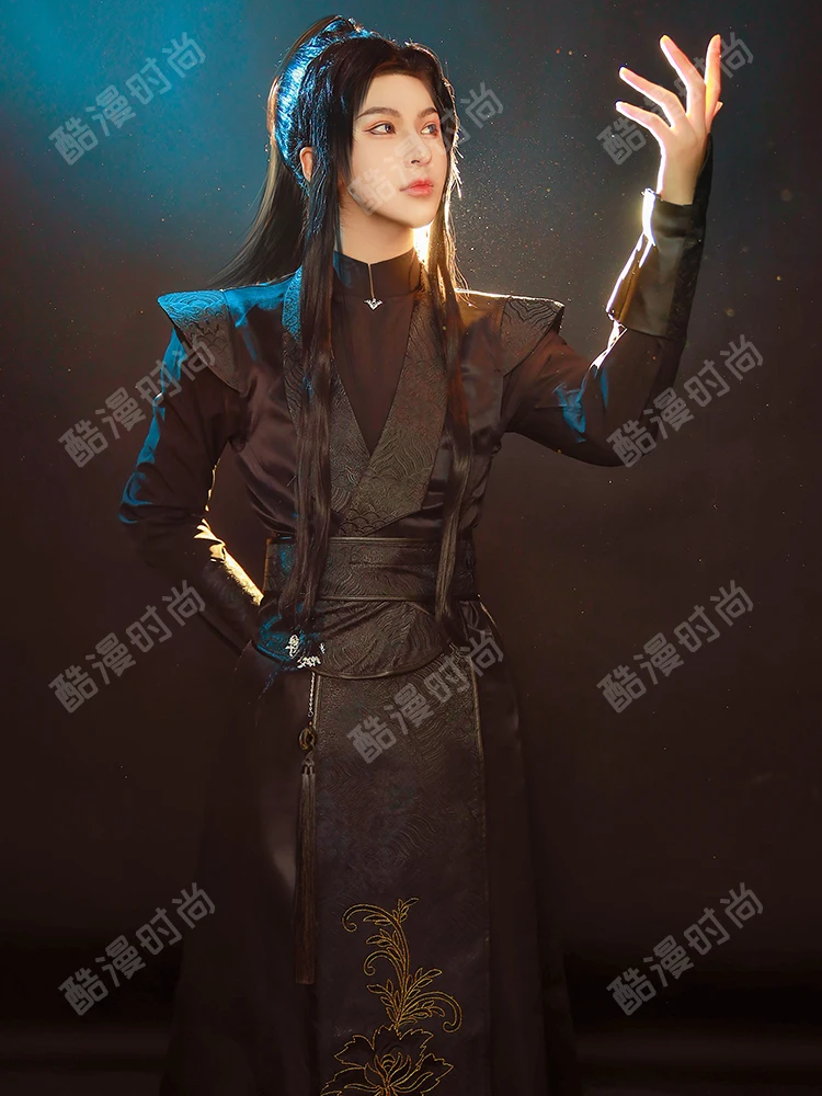 Costumes de Cosplay de l'anime Erha Mo Ran, Tian Guan Ci Fu He Xuan Mo Ran, chaussures de Cosplay, perruque Prps pour femmes et hommes, fête d'halloween