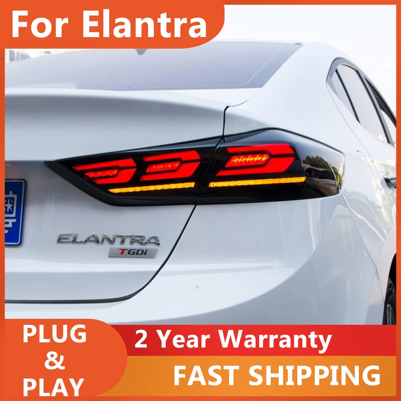 

Фара для Hyundai Elantra 2016-2018 Задние фонари ДХО Противотуманный тормозной сигнал поворота Реверс