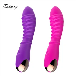 Thierry Silicone G-Spot Vibrator, 20 speeds Waterproof Dildo Massage Clitoris Vagina Stimulator Sex Toys for Women Masturbation