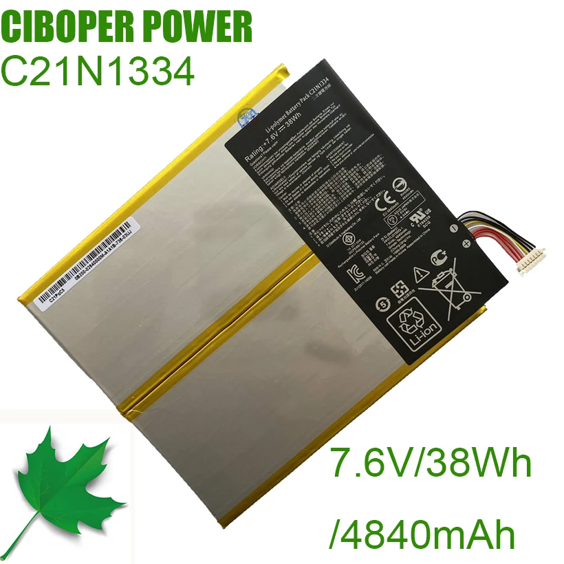 CP Original แบตเตอรี่ C21N1334 7.6V/38Wh/4840MAh สำหรับ Transformer Book T200TA T200TA-1A T200TA-1K T200TA-1R 200TA-C1-BL ตาราง