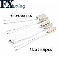 5PCS KSD9700 Thermostat 16A 250V Temperature Thermal Control Switch Normal Close NC 40C 45 50 55 60 65 70 80 85 90 100 Degrees