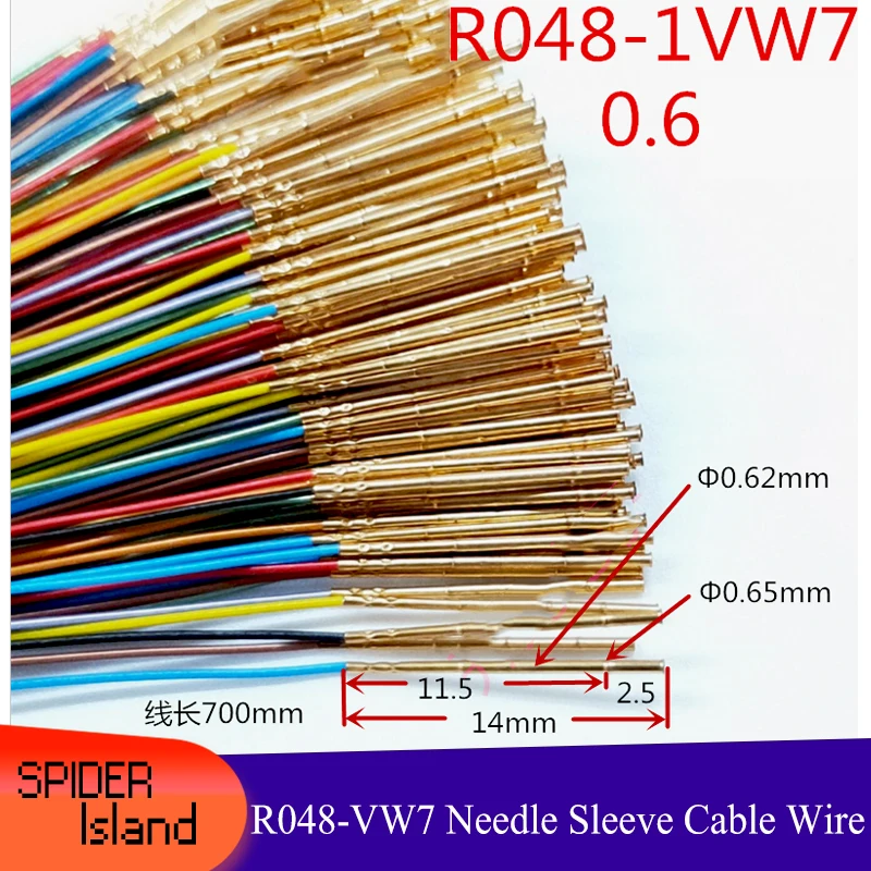 

Probe Needle Sleeve Test Needle Cover R048-1VW7 Test Needle Kit P048 Diameter 0.6mm With Wire 70cm