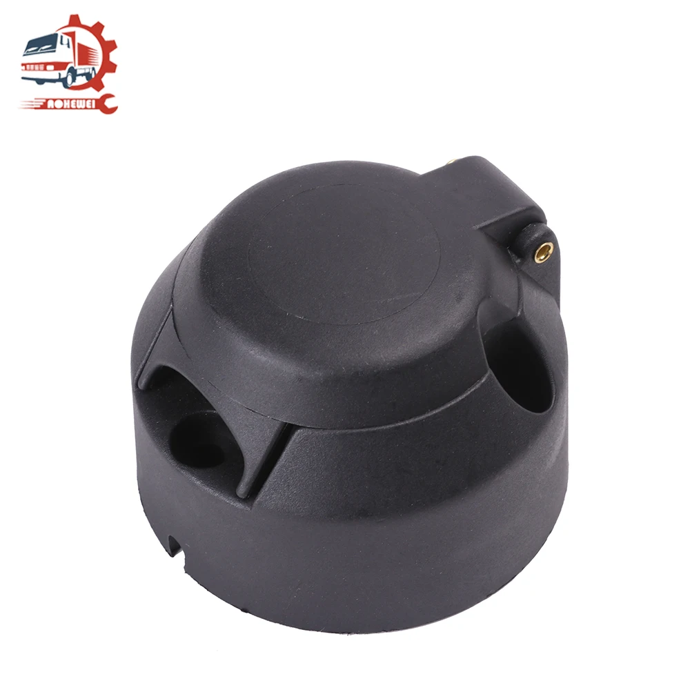 AOHEWEI Trailer 7 Pin Socket Towbar Cable Connectors Plastic Adapter Europe N Type Towing Plug Waterproof for Lorry Van Caravan