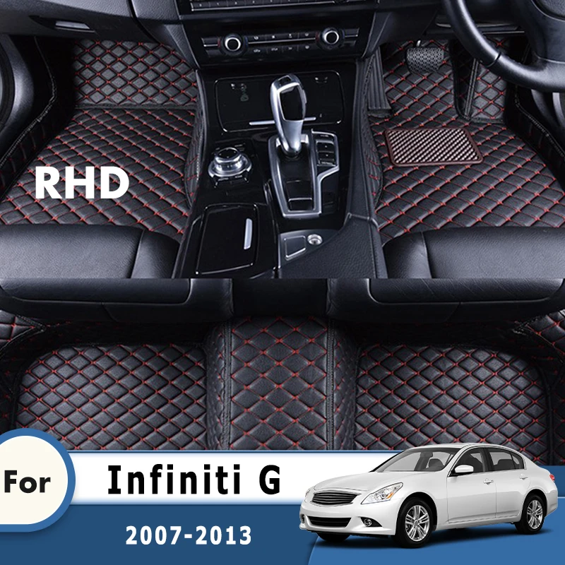 

RHD Car Floor Mats For Infiniti G 2013 2012 2011 2010 2009 2008 2007 Carpets Custom Auto Accessories Parts Protect Parts Side