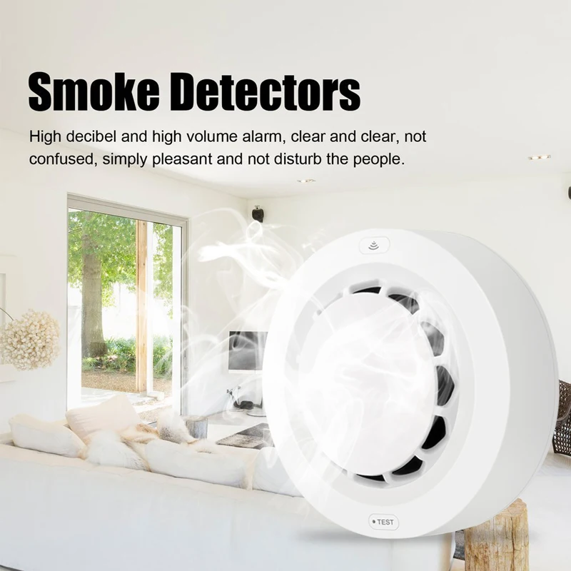 WiFi Smoke Alarm Detector Tuya Home Fire Protection Smoke Sensor Smokehouse Fire Security System Firefighters датчик дыма