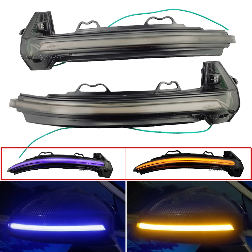 2PCS LED Turn Signal Side Mirror Lights For Audi A4 A5 B9 S4 S5 RS5 Dynamic Blinker Sequential Repeater Indicator 2017 2018 2019