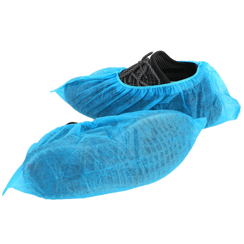 Elastic Band Anti-Slip Shoe Covers Breathable Dustproof 100PCS Disposable Shoe Covers Non-Woven Fabric Overshoes