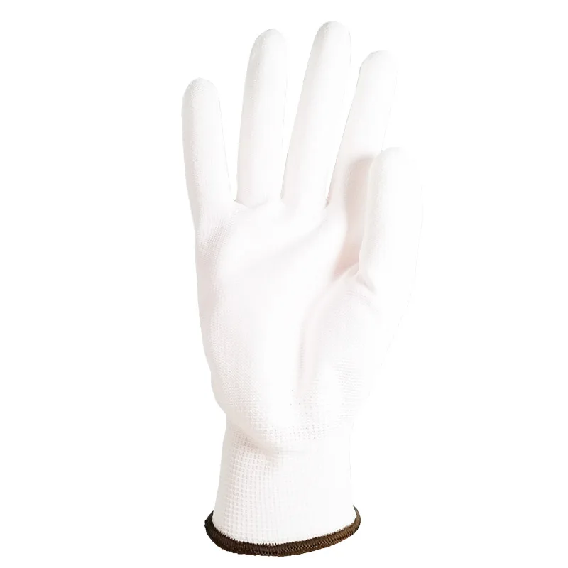 24Pieces/12 Pairs Safety Working Gloves White Pu Nylon Cotton Glove Industrial Protective Work Gloves NMSafety Brand Supplier