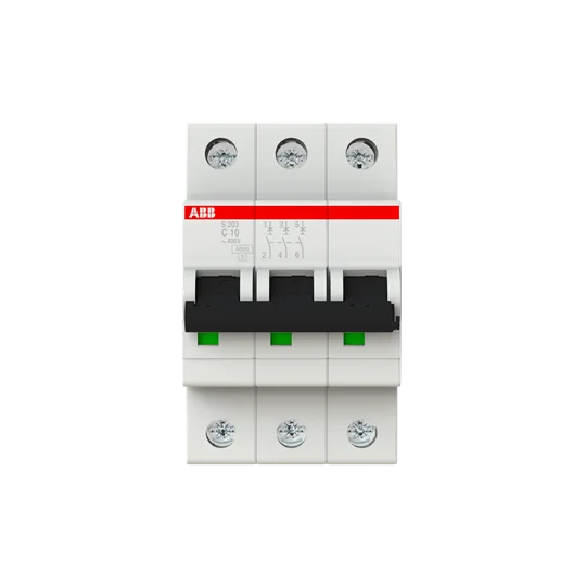 

Miniature Circuit Breaker 10113655 S203-C10 3P | 10A | C | 6KA 2CDS253001R0104