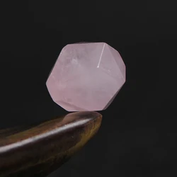 4A Natural Diamond Cut Rose Quartz Crystal Single Bead DIY Beads Jewelry Making
