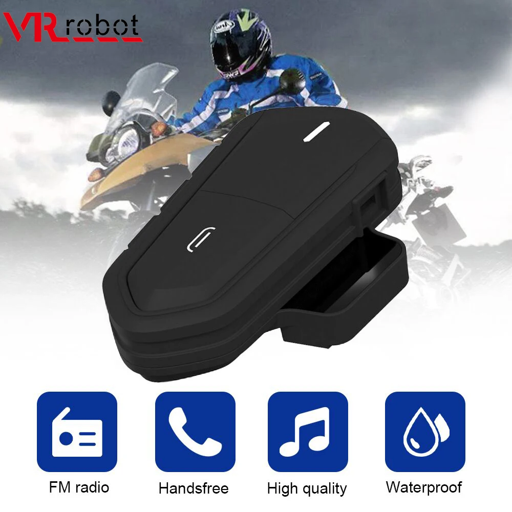 

VR robot Bluetooth-гарнитура для шлема с FM-радио, водонепроницаемые беспроводные мотоциклетные наушники, гарнитура для режима «свободные руки», наушники для музыкального плеера