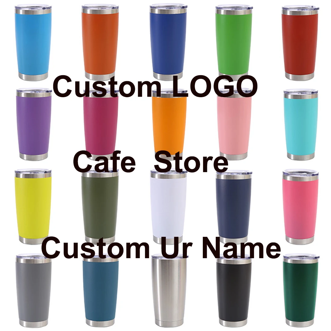 Custom logo 20oz Beer Mug Sublimation Straight Skinny Tumbler Blank Stainless Steel Tumbler DIY Cups Vacuum Insulated Car Coffee