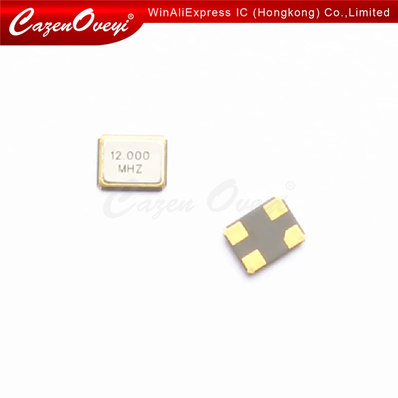 5pcs/lot Passive crystal oscillator 3225 12M 12MHZ 12.000MHZ patch 4 pin 4P resonator 3.2*2.5MM In Stock