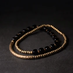 Bulk Items Wholesale Jade Bracelet Hammered Artificial Oxidized Brass Accessories Men Women Metal Punk Street Gothic Jewelry