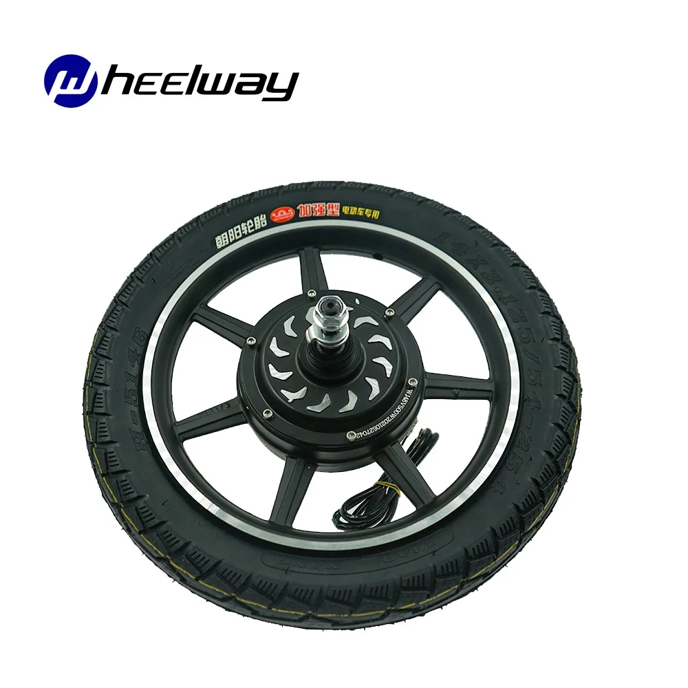 Brushless DC Disc Brake Hub for Electric Scooter, Easy Installation Motor, 14 inch, 24V, 36V, 48V, 350W, 500W