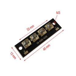 High Power 45x13mm PCB 3D Label Inkjet Printer Glue Resin Cable Marking Machine Copper Board 6565 Packaging UV Led Diode Module