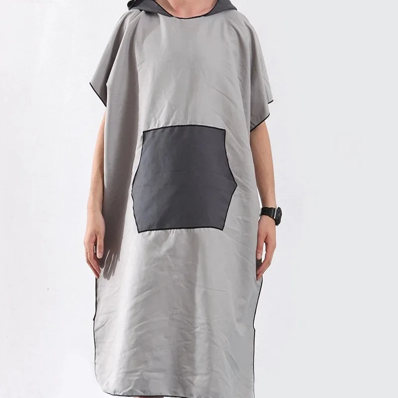 New Arrival Beach Men Hooded Robe Bath Towel Outdoor Sports Adult Hooded Towel Poncho Bathrobe Towels Women Bathrobe 110*80cm