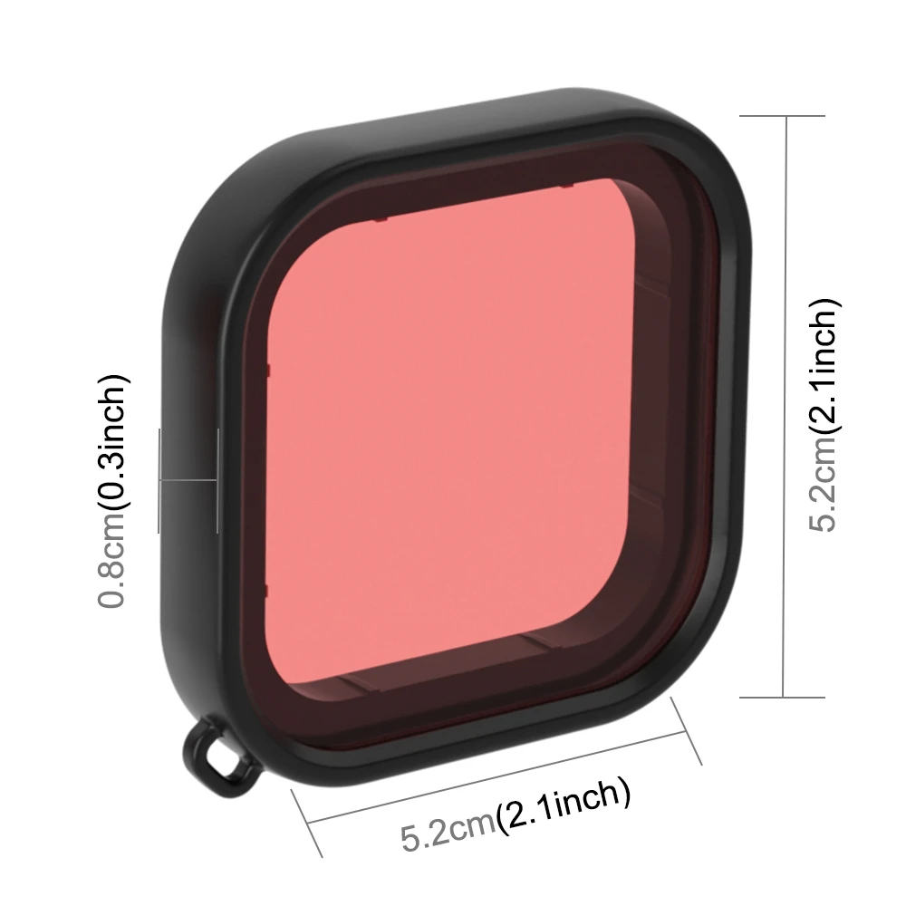 PULUZ Square Housing Diving Color Lens Filter for GoPro HERO8 Black Diving Housing Case