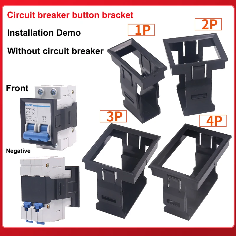 

1/2/5/10 Pcs Miniature Circuit Breaker Panel Buckle 1P 2P 3P 4P Air Switch Buckle Mounting Bracket Fixed Frame Holes DZ47-63