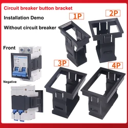 1/2/5/10 Pcs Miniature Circuit Breaker Panel Buckle 1P 2P 3P 4P Air Switch Buckle Mounting Bracket Fixed Frame Holes DZ47-63