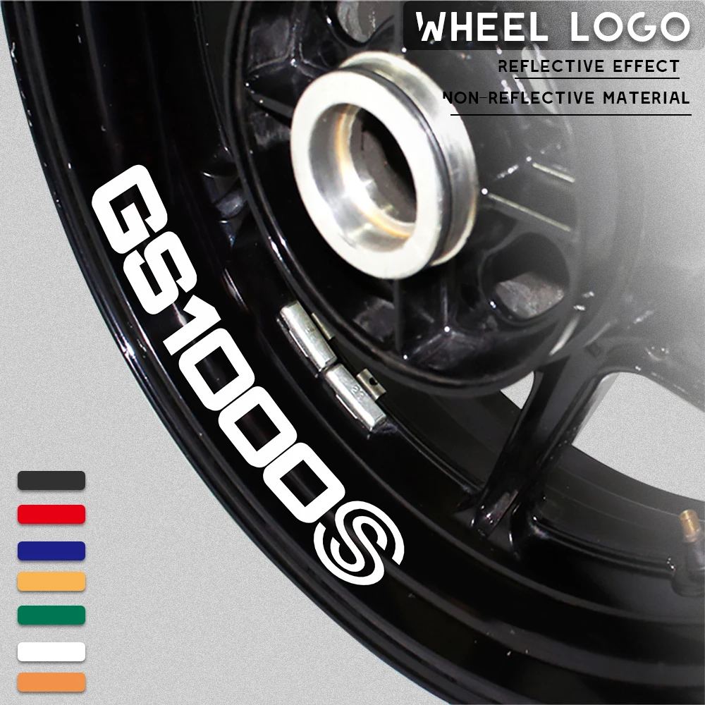 

New motorcycle wheel sticker waterproof reflective wheel decals rim decoration logo for SUZUKI GS1000S gs 1000s