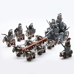 MOC Building Block Medieval Accessories Assemble Wild Boar Mounts Horn Sheep Goats Dwarves Chariot Soldiers Kids Toys