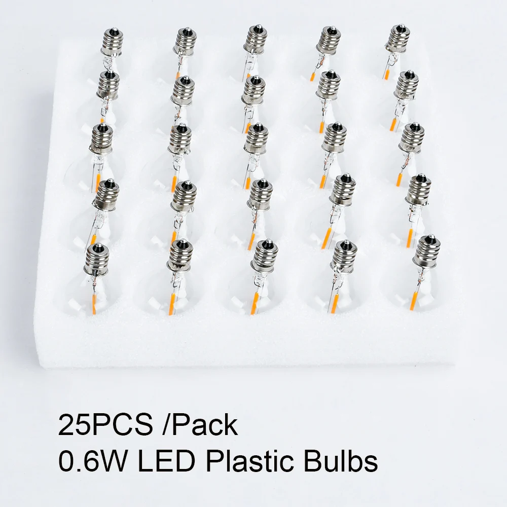 25PCS G40 0.6W LED String Light Replacement Bulb E12 220V Warm White 2700K LED Lamp Replace For Home Garden Bulb