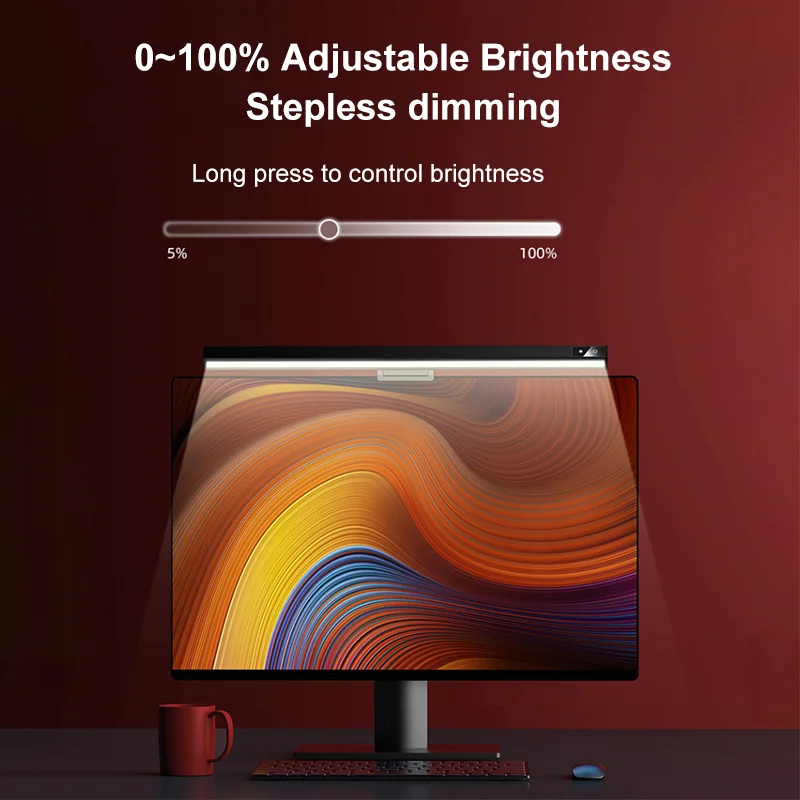 LAOPAO Stepless Dimming Touch LED Desk Lamp Eye-Care For Computer PC Monitor Screen bar Hanging Light Reading USB Powered Lamp