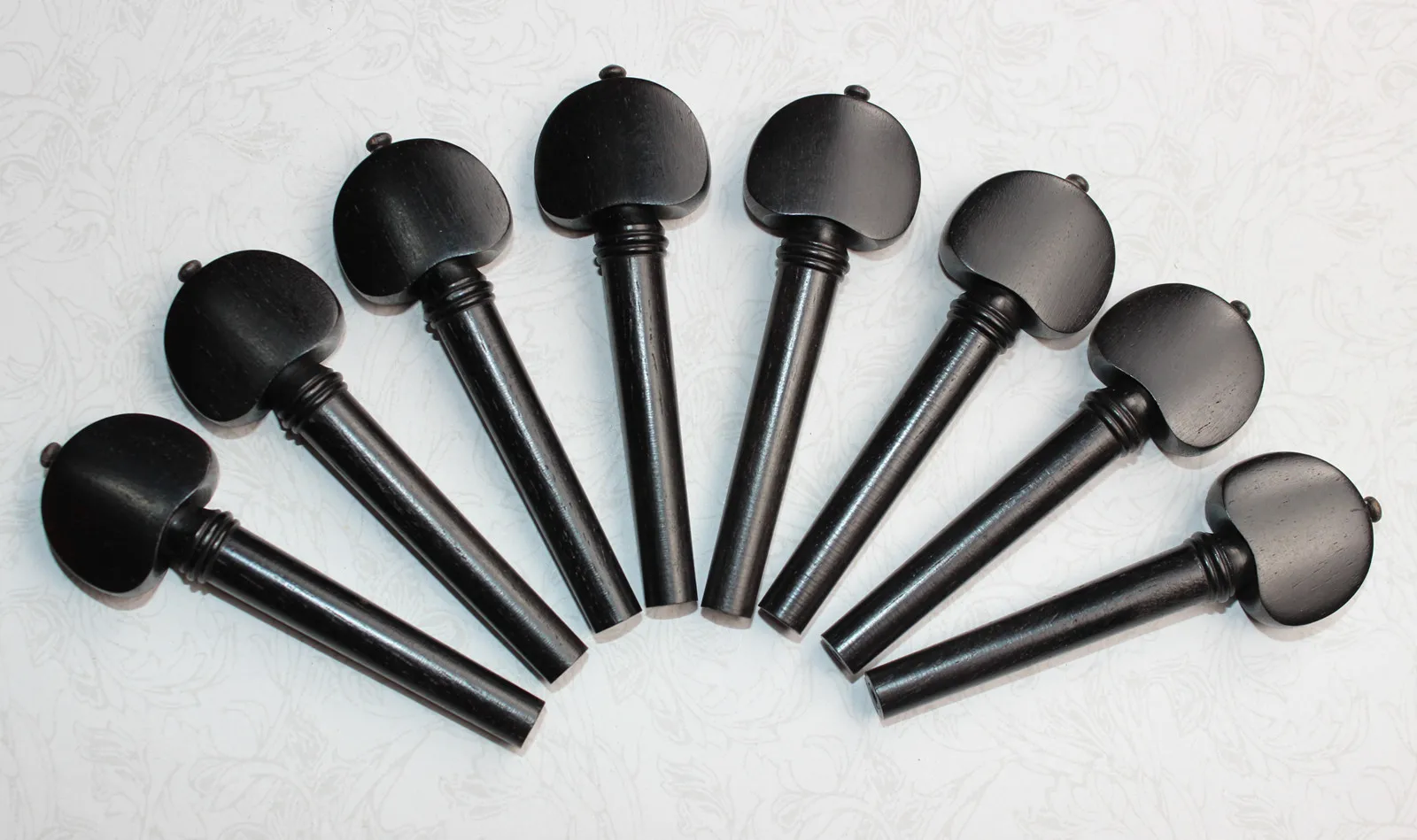 12 pcs new black ebony violin tuning pegs 4/4 full size violin accessories