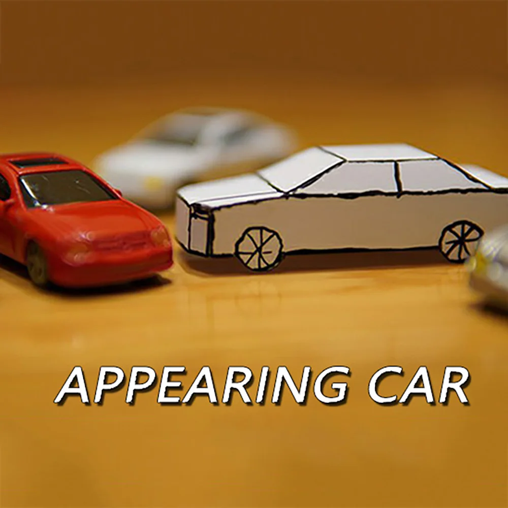 Appearing Car by Hyde Ren Magic Tricks Card to Paper Car Magician Close Up Street Illusions Gimmicks Mentalism Props Funny Kids