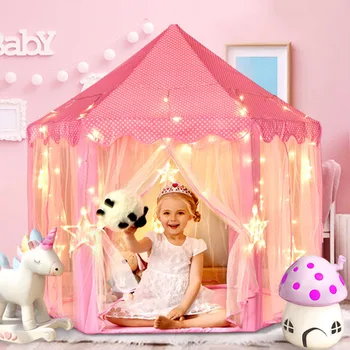 Children&#x27;s princess castle tent portable indoor outdoor tent kids folding play tent house baby balls pool play house